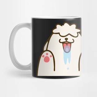 fluffy little white dog Mug